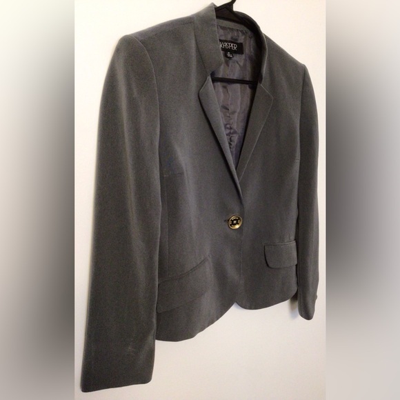 Kasper petite gray one button blazer jacket size 2 petite - Picture 2 of 7